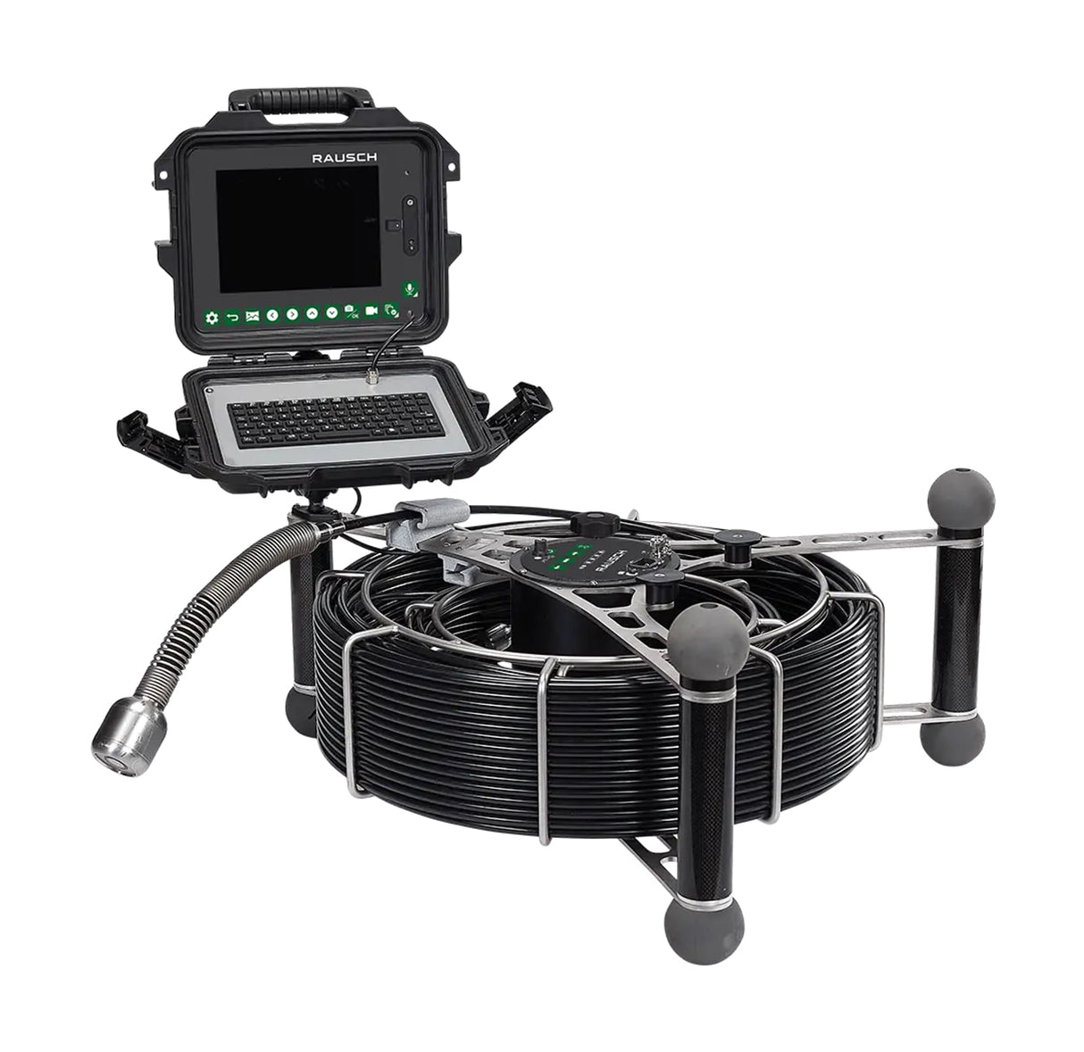 minCam MC50 Duo dual-reel push camera with 200 ft main reel and 65 ft inner reel