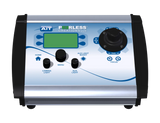 PTZ series portable camera control unit with joystick, camera light, menu, and aux light controls