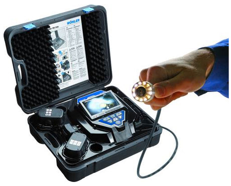 Wohler vis 250 inspection camera for seeing inside pipes, drains, sewers, heat exchanger tubes and HVAC