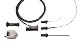 Multiscope borescope with selection of rigid, flexible and custom shaped interchangeable probes