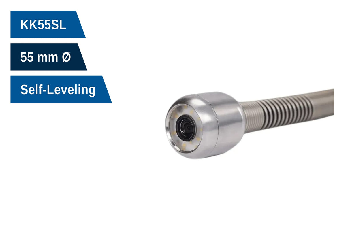 minCam KK55SL 55 mm self-leveling camera head with 512 Hz sonde