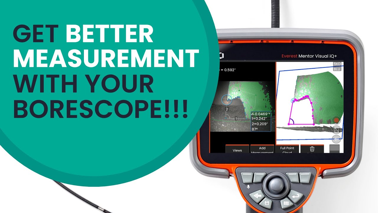 3D phased measurement in Everest Mentor Visual IQ+ enables highly accurate borescope inspection