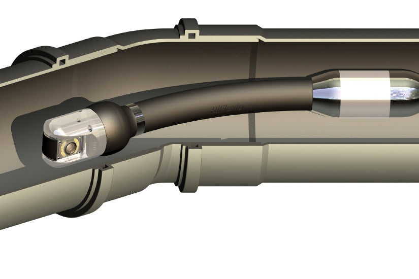 Riflexio articulating pan and rotate camera pipe inspection camera negotiates tight radius pipes