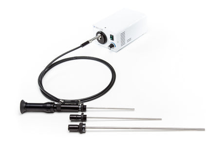 Multiscope borescope with selection of interchangeable rigid probes