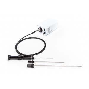 Multiscope borescope with selection of interchangeable rigid probes