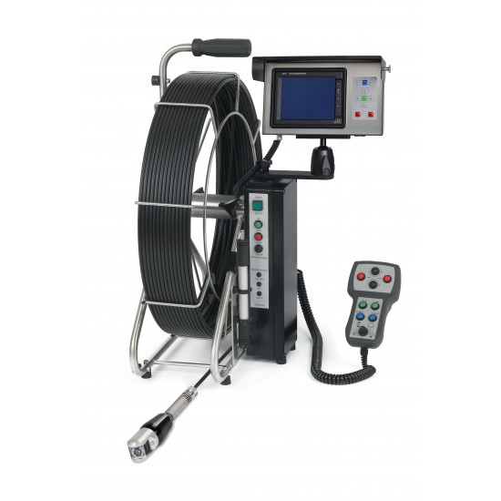 Ritec pan and tilt pipe inspection camera system with  165 ft push cable and 2 inch camera head